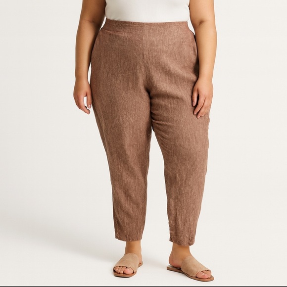 J. Jill Brown Linen Pants Plus Size 2X - Picture 1 of 5